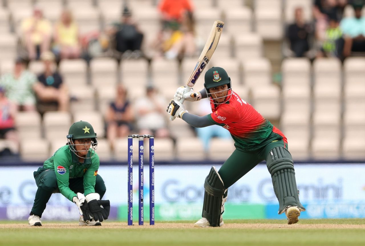 Juairiya Ferdous winds up to go big, Pakistan vs Bangladesh, Women`s T20 World Cup, Southampton, June 20, 2026
