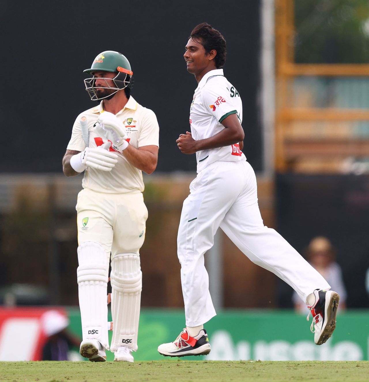 Hasan Mahmud broke the opening stand by removing Jake Weatherald, Australia vs Bangladesh, 1st Test, Darwin, 1st day, August 13, 2026