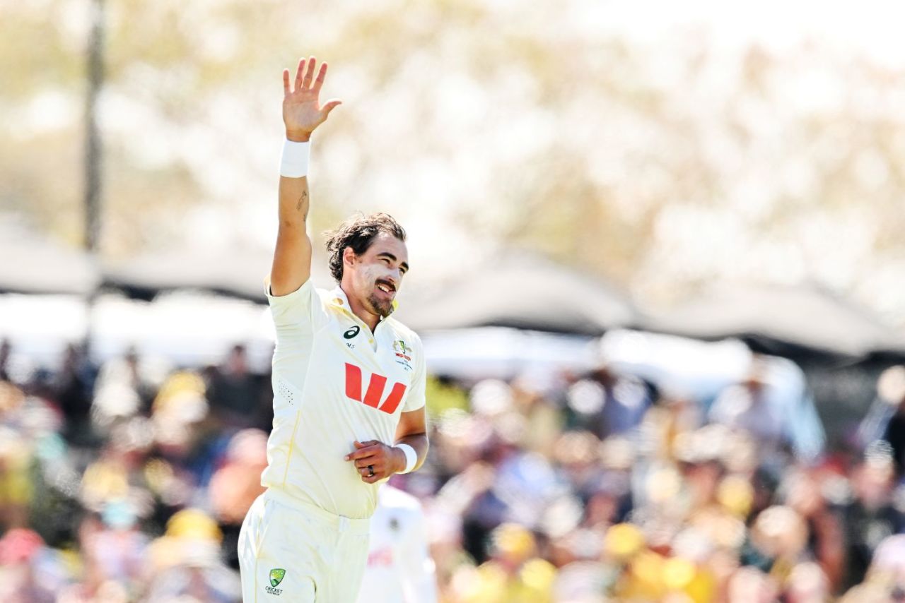 Mitchell Starc was on a hat-trick again, Australia vs Bangladesh, 2nd Test, Mackay, 2nd day, August 23, 2026