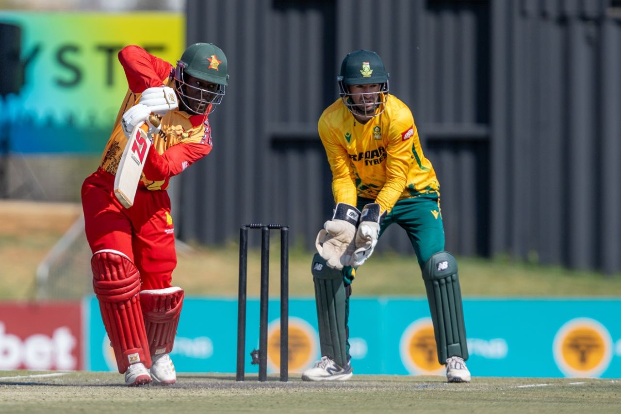 Tadiwanashe Marumani hit 30 off 13 balls for Zimbabwe, Zimbabwe vs South Africa, Namibia T20I Tri-Series, Windhoek, August 29, 2026