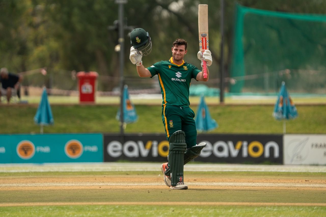 Jordan Hermann made 150 - the joint-highest ODI score on debut, Namibia vs South Africa, 1st ODI, Windhoek, September 9, 2026