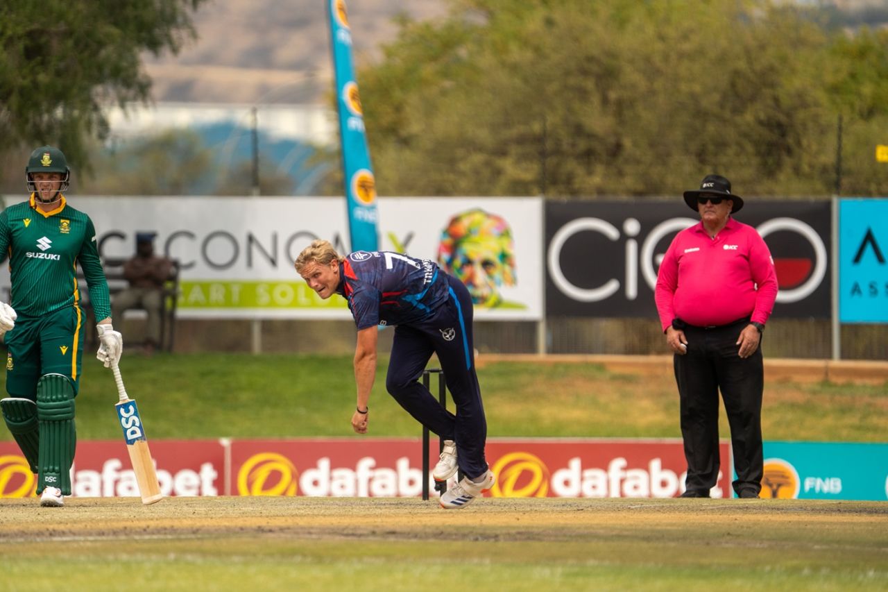 Ruben Trumpelmann was expensive but returned four wickets, Namibia vs South Africa, 1st ODI, Windhoek, September 9, 2026