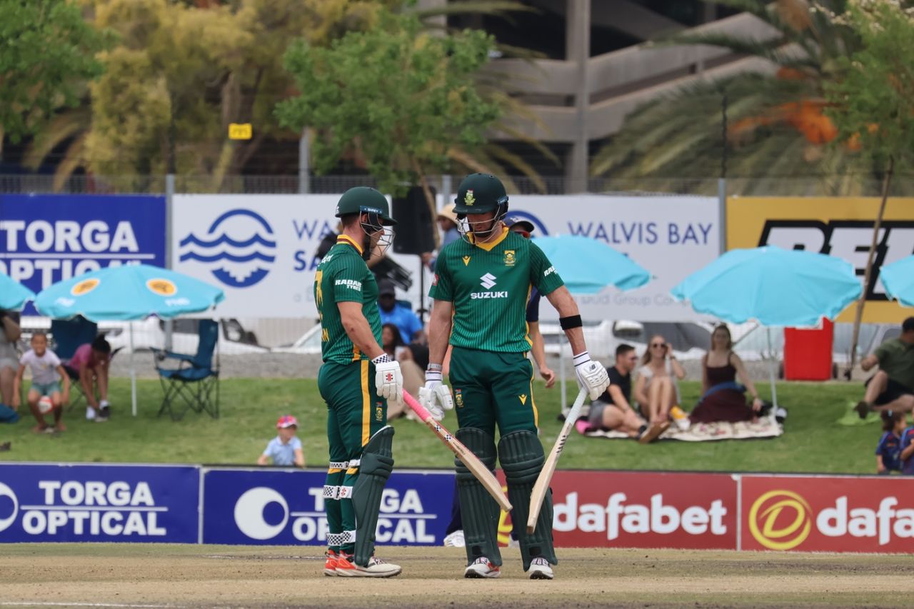 Jordan Hermann and Connor Esterhuizen shared a 150-run stand, Namibia vs South Africa, 3rd ODI, Windhoek, September 13, 2026