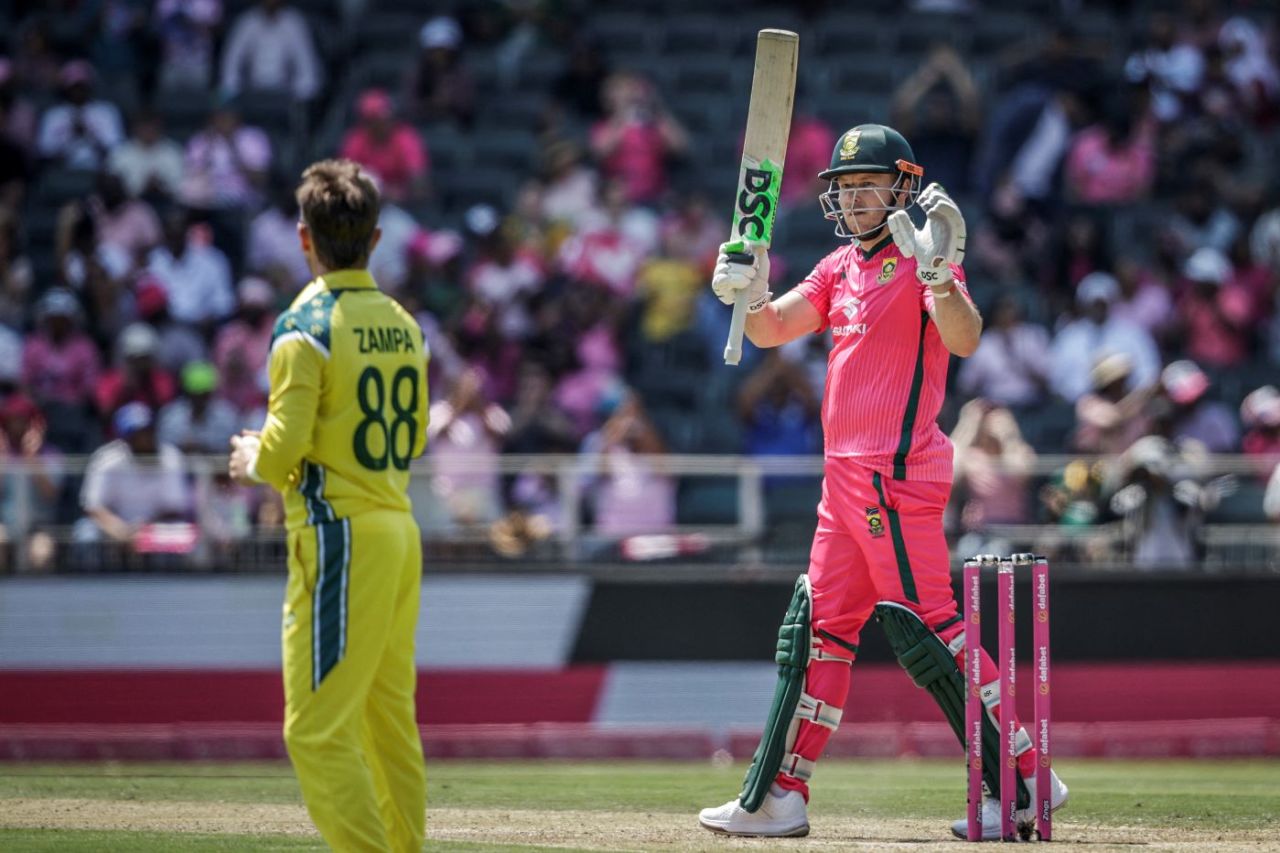 David Miller celebrates his half-century, South Africa vs Australia, 2nd ODI, Johannesburg, September 27, 2026