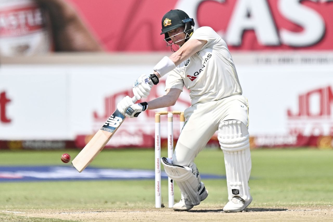 Steven Smith powers one away, South Africa vs Australia, 1st Test, Durban, 4th day, October 12, 2026