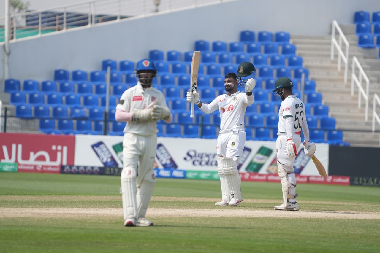 Litton Das celebrates a century, Afghanistan vs Bangladesh, Only Test, Abu Dhabi, 4th day, October 12, 2026