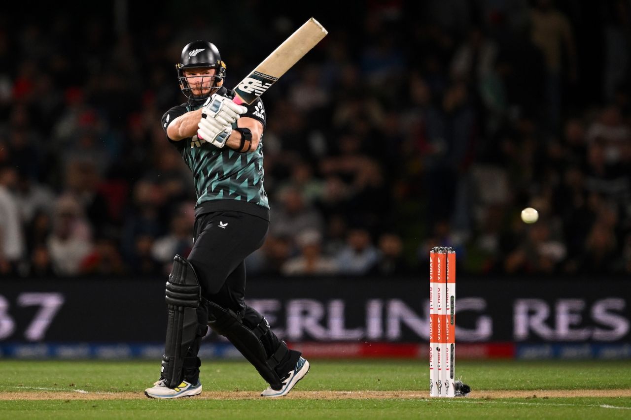 Glenn Phillips pulls the ball, New Zealand vs India, 1st T20I, Christchurch, October 22, 2026