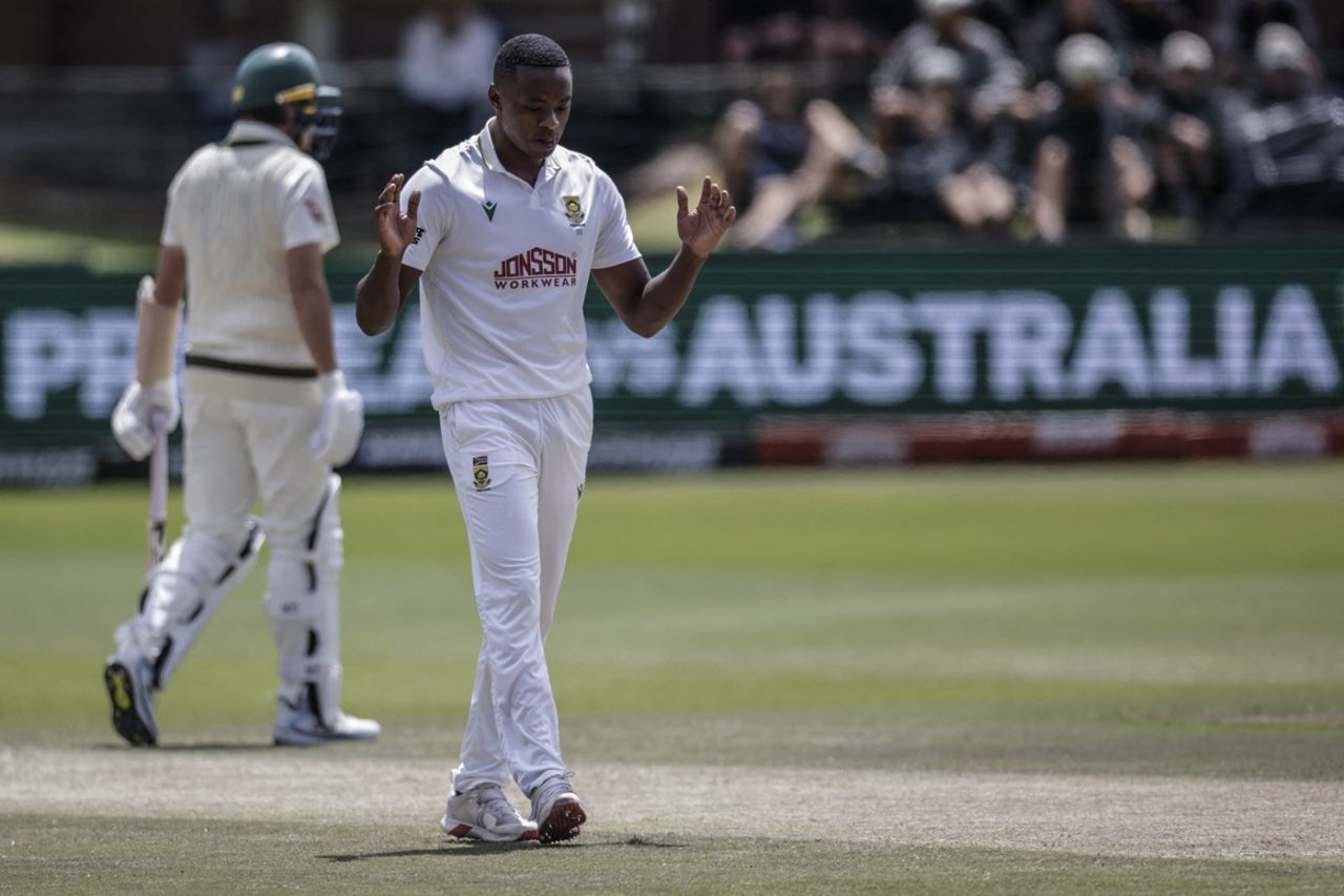 Kagiso Rabada had a luck-less afternoon, South Africa vs Australia, 2nd Test, Gqeberha, 5th day, October 22, 2026