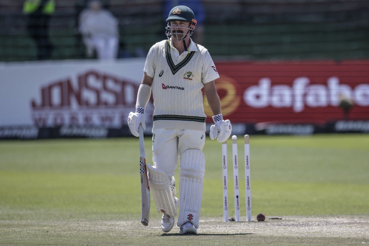 Travis Head chopped on for 121, South Africa vs Australia, 2nd Test, Gqeberha, 5th day, October 22, 2026