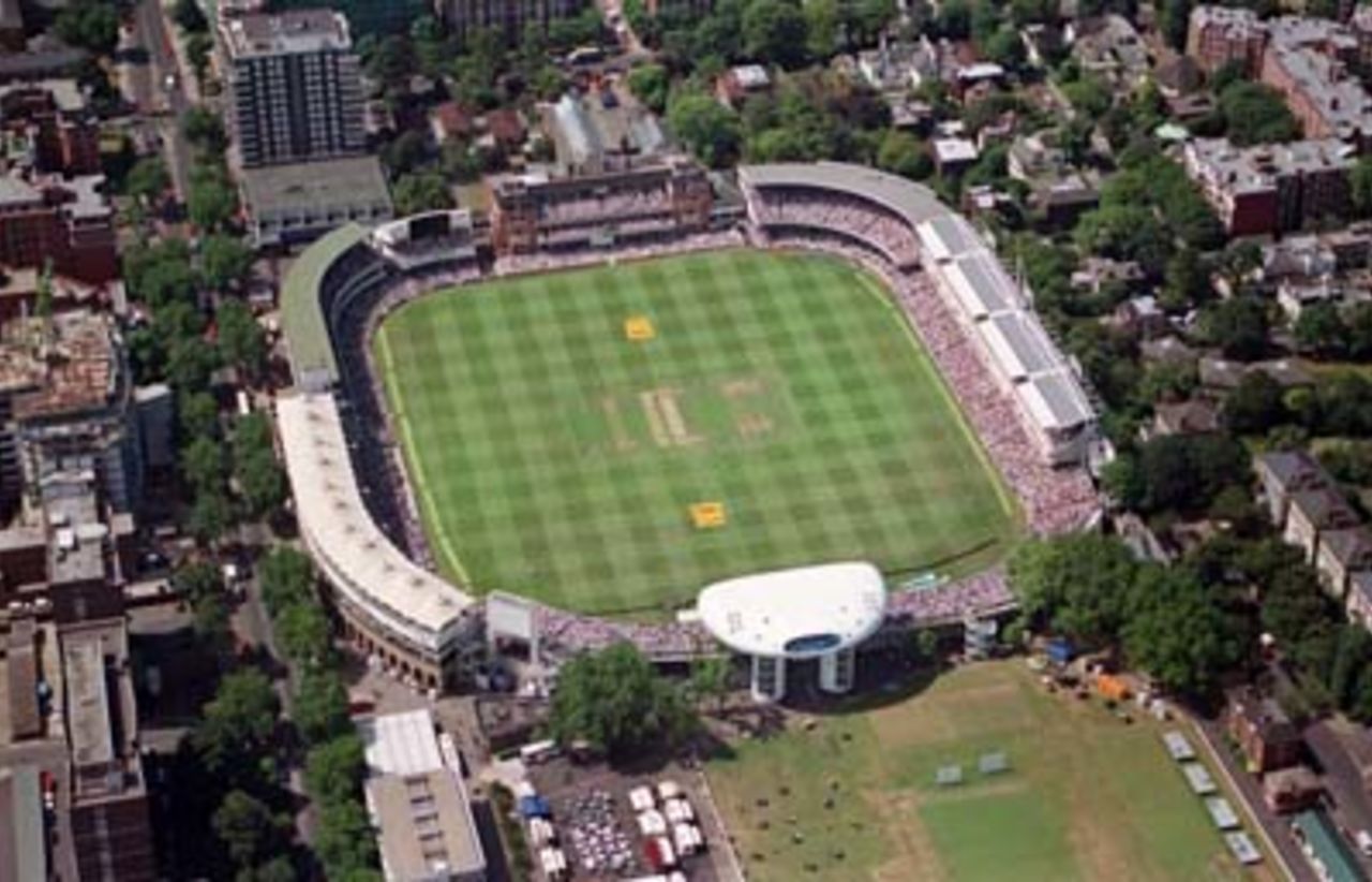 An aerial view of Lord's Cricket Ground, London