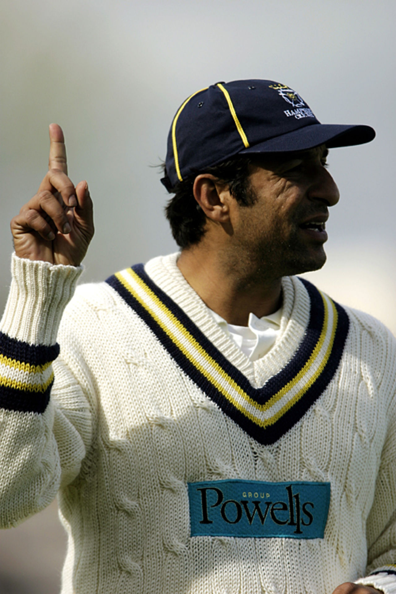 Wasim Akram turns out for Hampshire, April 2003