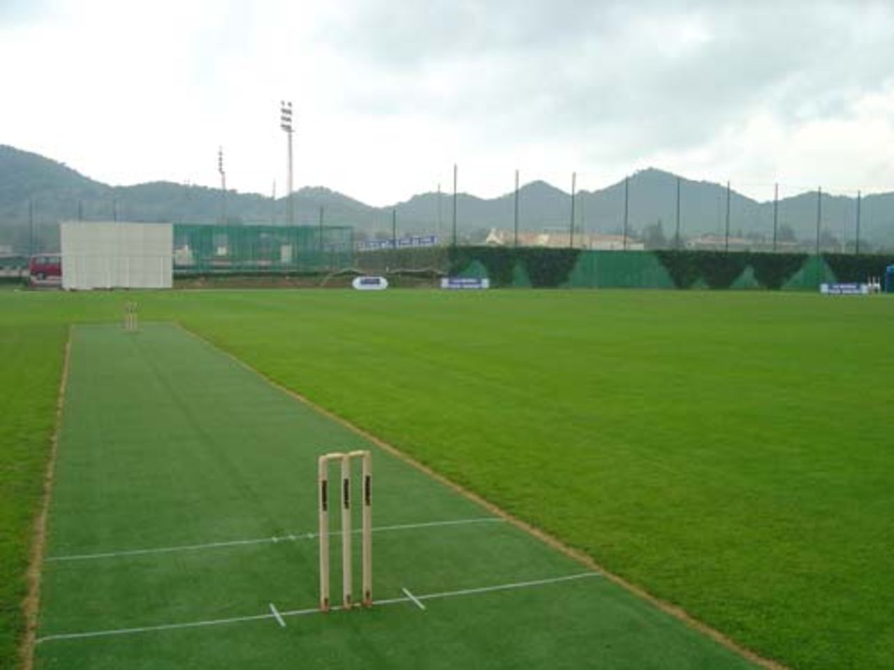 One of the two beautiful cricket pitches at the La Manga resort