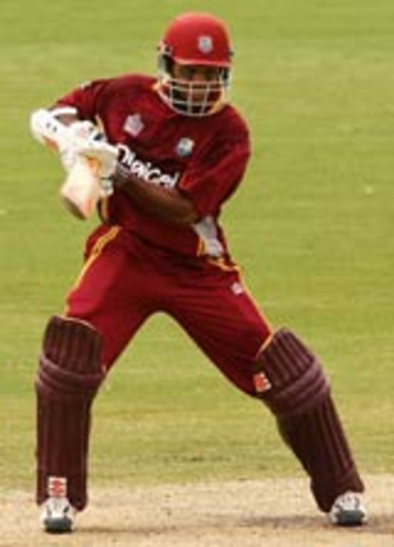Shivnarine Chanderpaul forces one on the off side, West Indies v Pakistan, VB Series, Adelaide, January 28, 2005