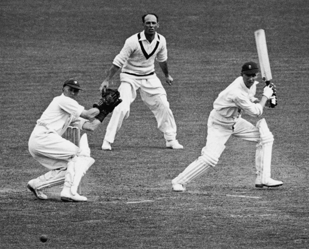Len Hutton on his way to his record 364, England v Australia, The Oval, August 22, 1938