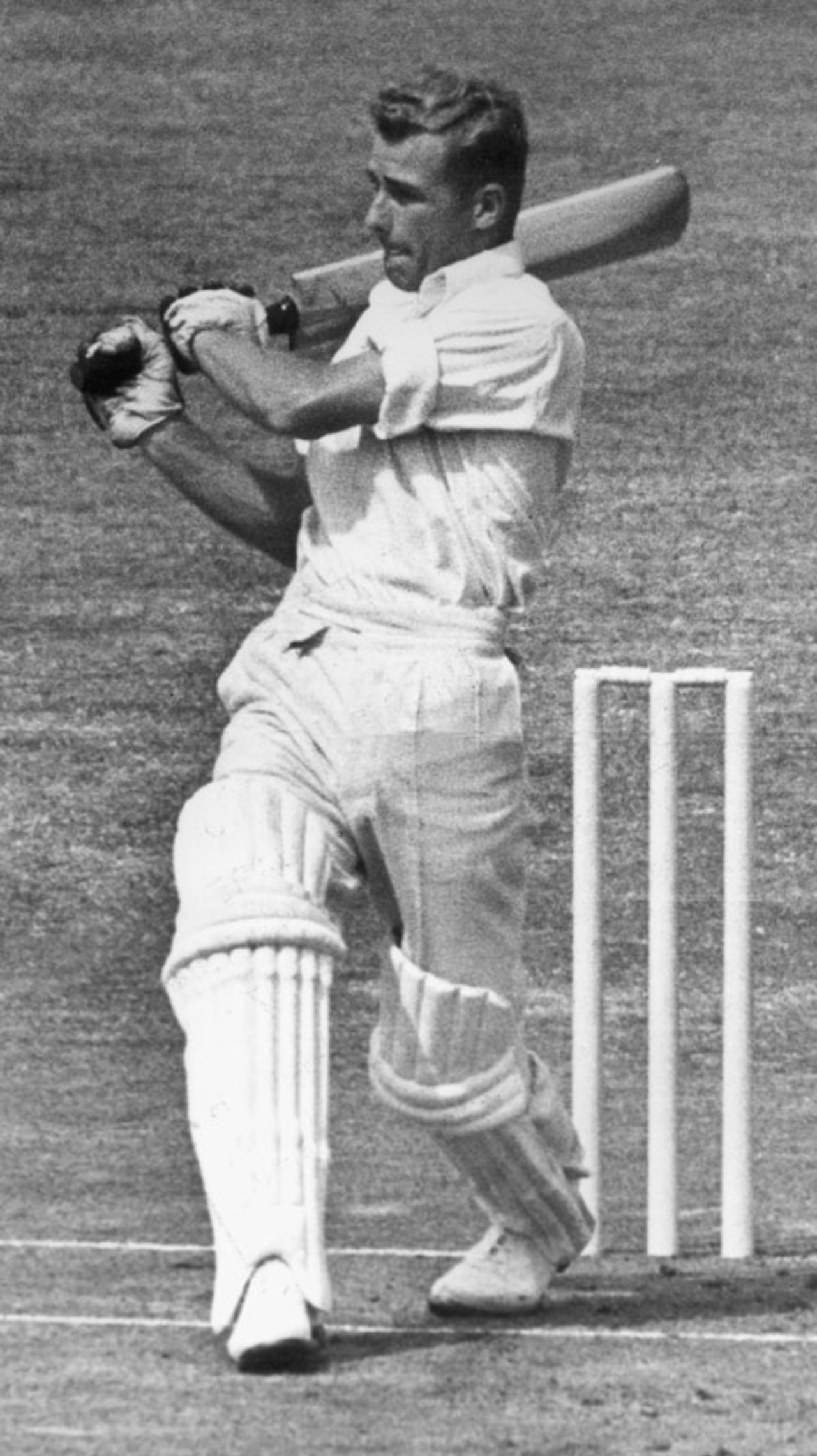 Bert Sutcliffe on the attack, England v New Zealand, 4th Test, The Oval, August 13, 1949