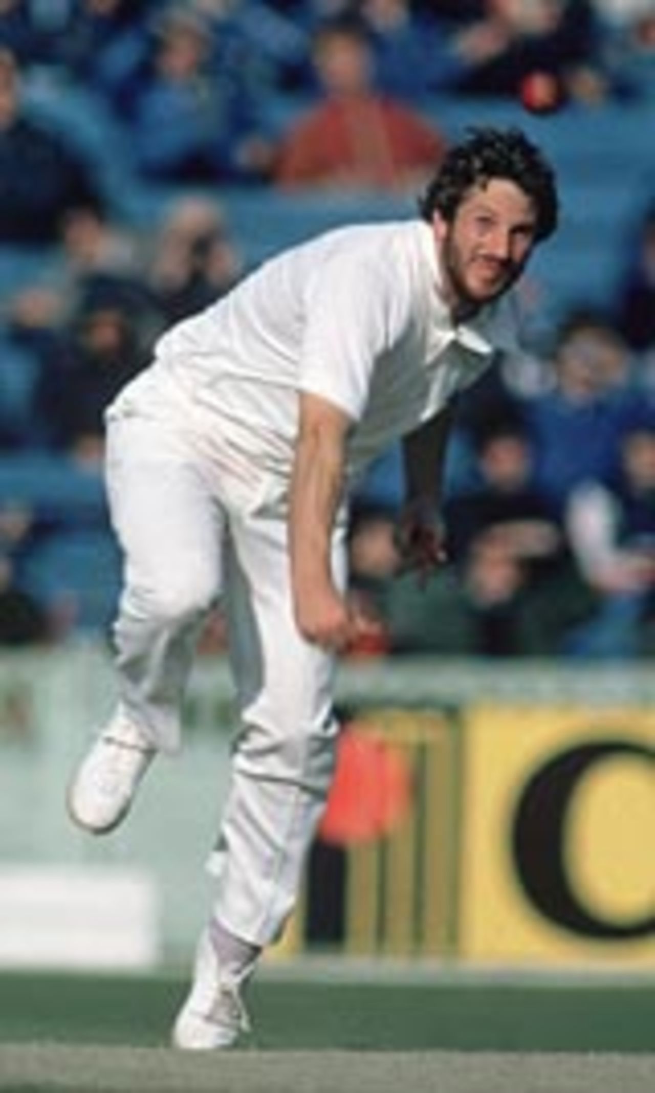 Ian Botham bowling, England v Australia, Headingley 1981