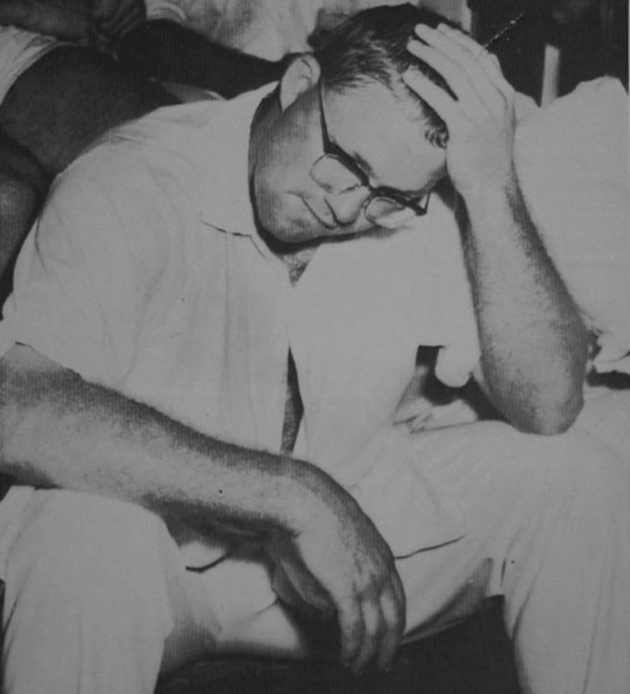 Eddie Barlow reflects on his dismissal to the first ball of the match, South Africa v Australia, 3rd Test, Durban, January 20, 1967