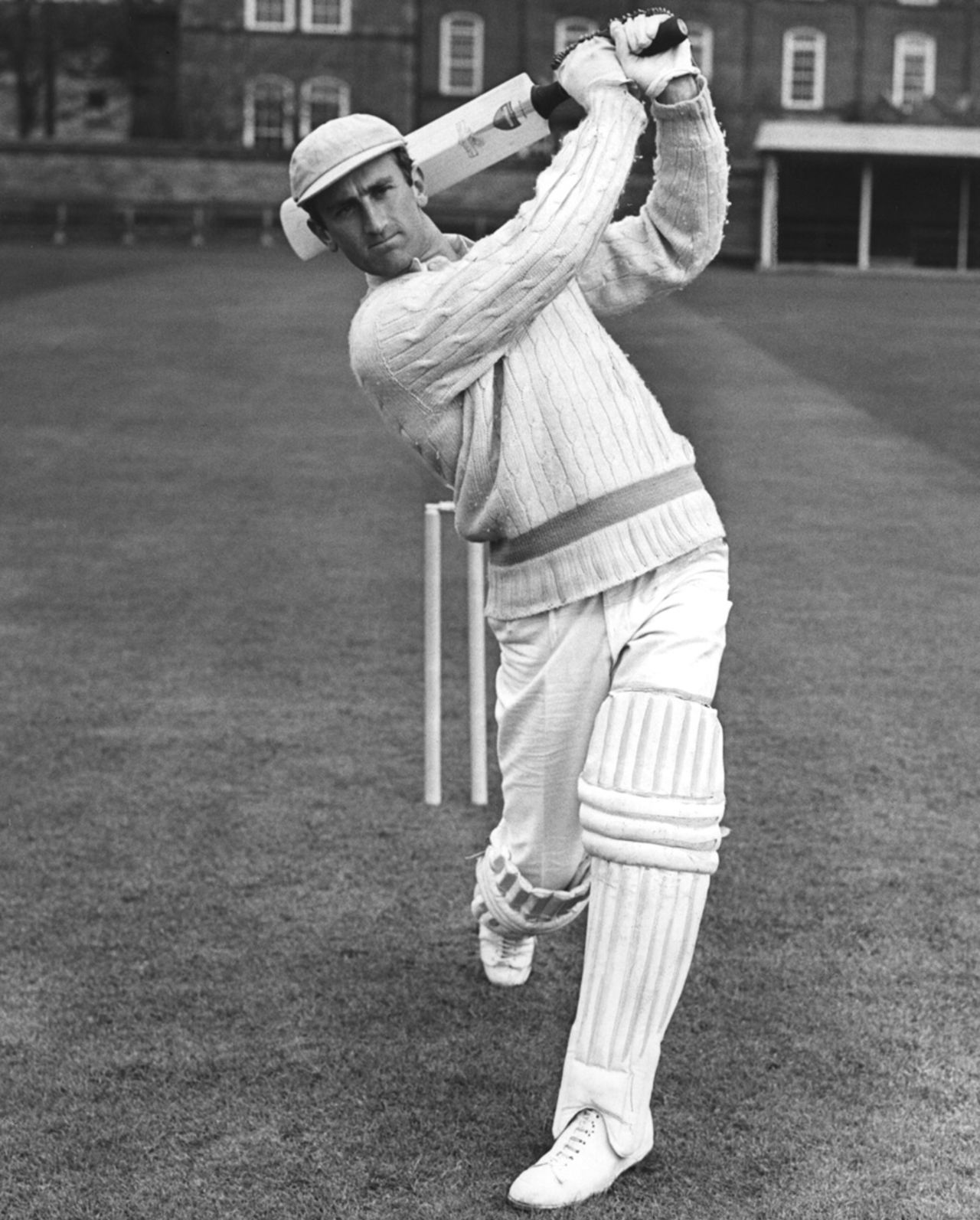 Ted Dexter, Cambridge University cricket captain in practice at Fenners for the opening of the cricket season, April 14, 1958