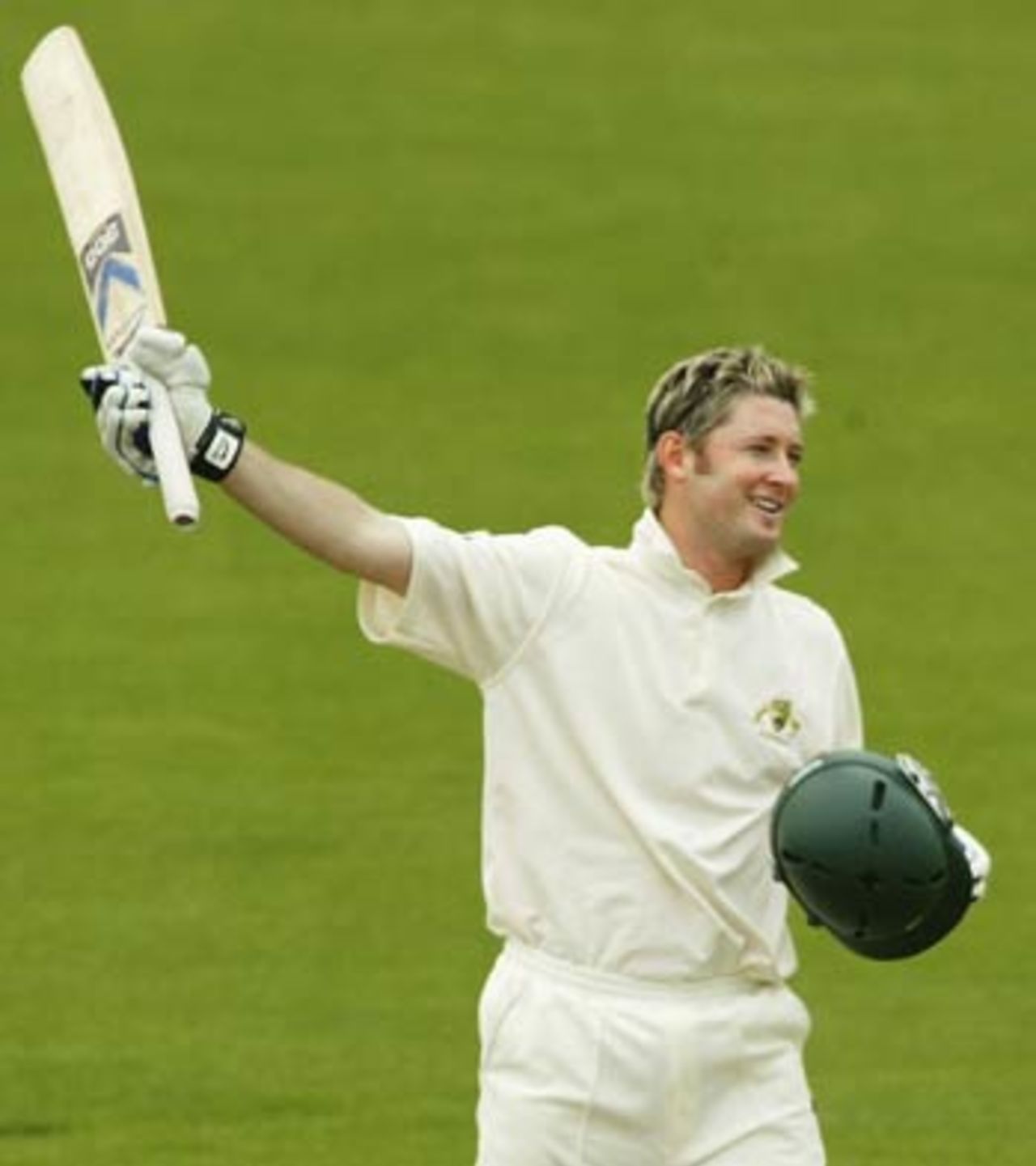 Clarke reached his century, Australia A v Indians, tour game, Hobart, 3rd day, December 21, 2003