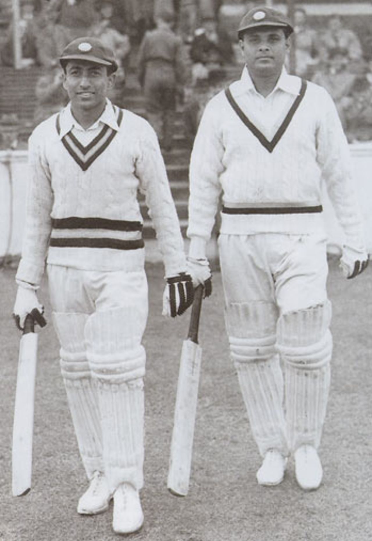 Chandu Sarwate and Shute Banerjee resume their last-wicket stand, Surrey v Indians, The Oval  May 1946