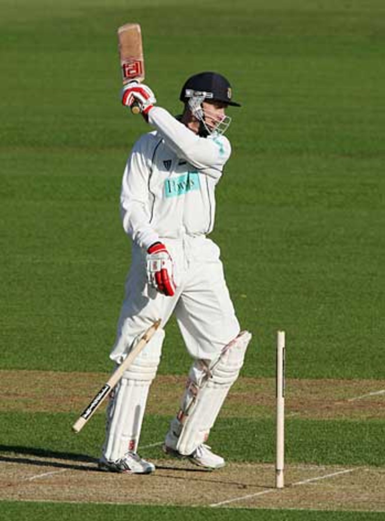 John Crawley knocks away his stumps after being dismissed, Hampshire v Middlesex, County Championship, Rose Bowl, May 6