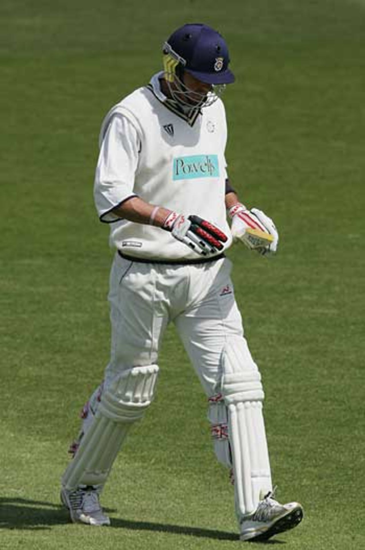Kevin Pietersen trudges off after his duck against Middlesex, Hampshire v Middlesex, County Championship, Rose Bowl, May 6