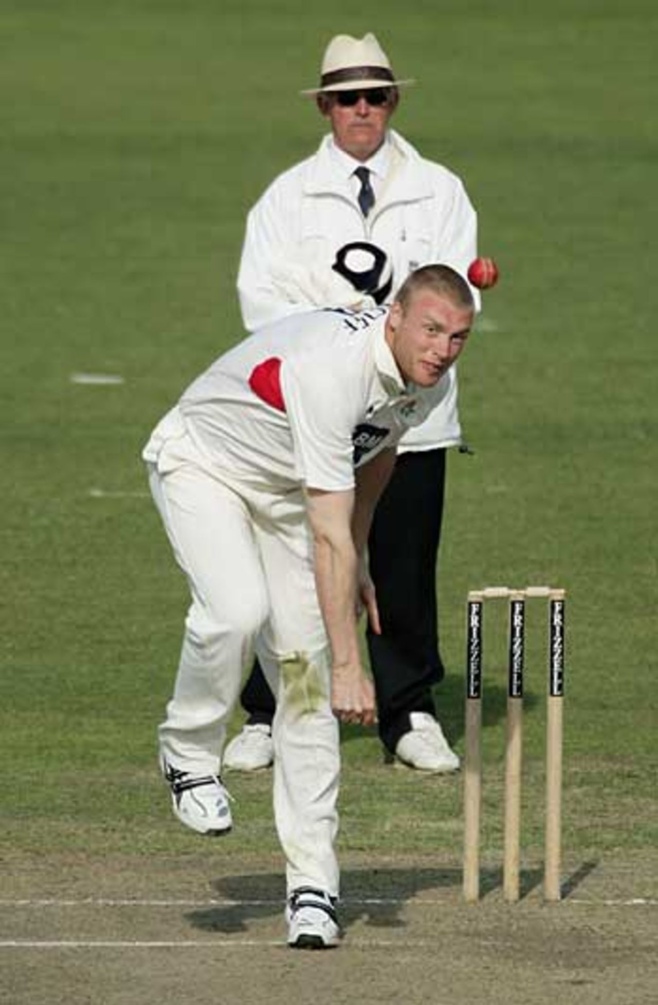 Andrew Flintoff returned to the bowling crease, Lancashire v Durham, Old Trafford, May 11