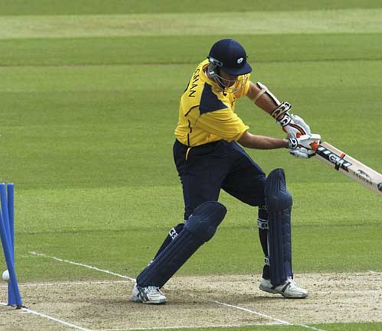 Michael Vaughan is bowled for 9, Yorkshire v Worcestershire, C&G Trophy, Headingley, May 17