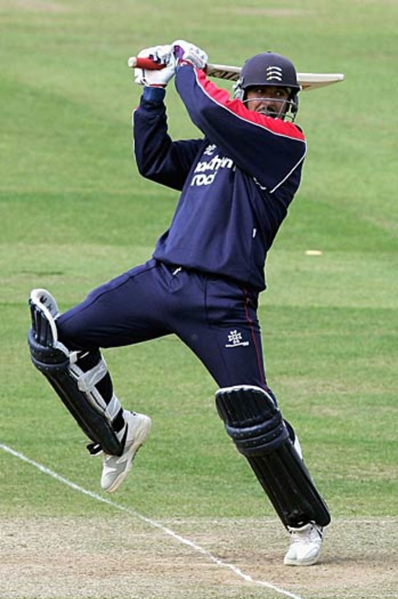 Paul Weekes on his way to 105, Middlesex v Northamptonshire, C&G Trophy, Lord's, May 17
