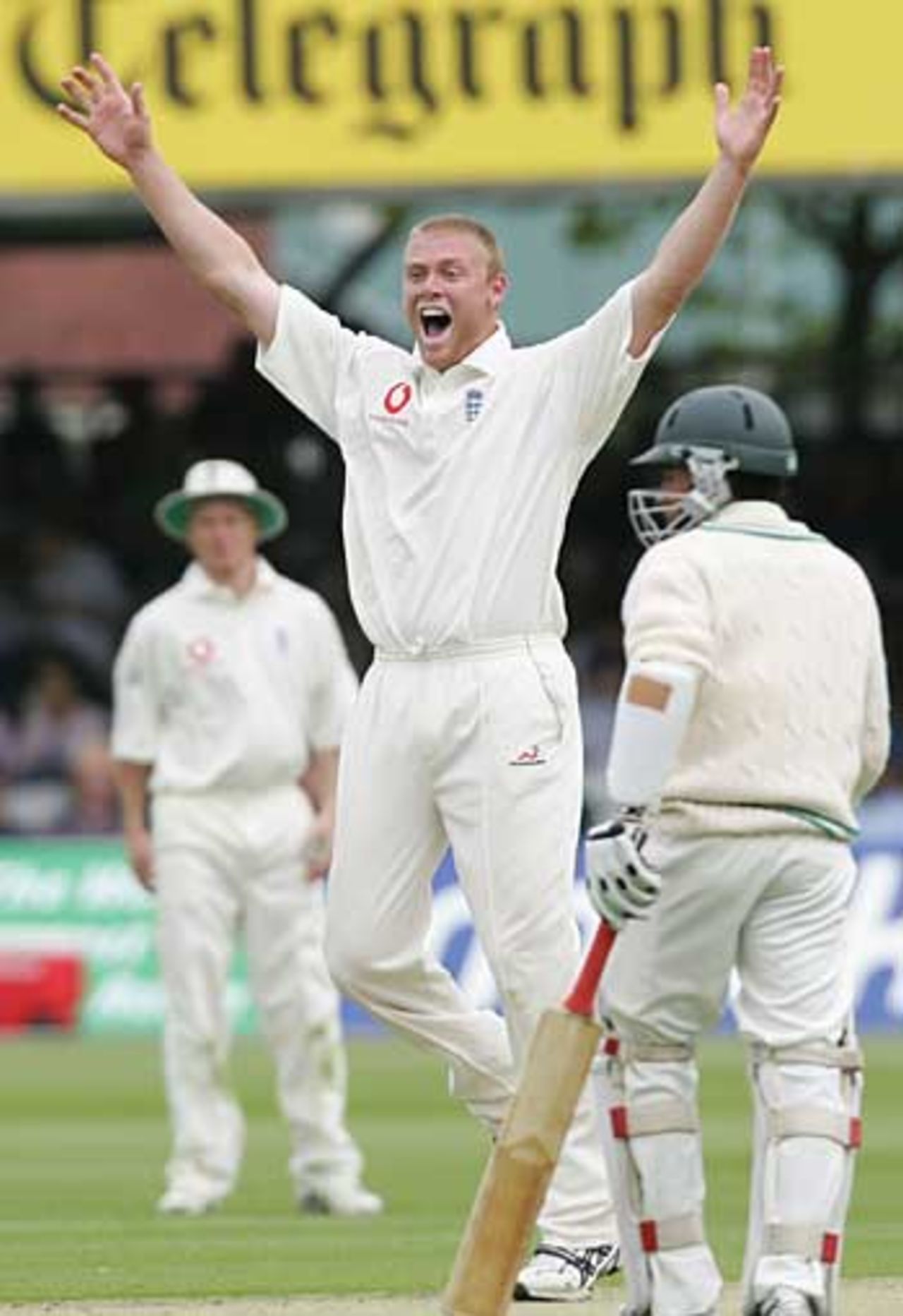 Andrew Flintoff appeals for the wicket of Mohammad Ashraful, England v Bangladesh, 1st Test, 1st day, Lord's, May 26