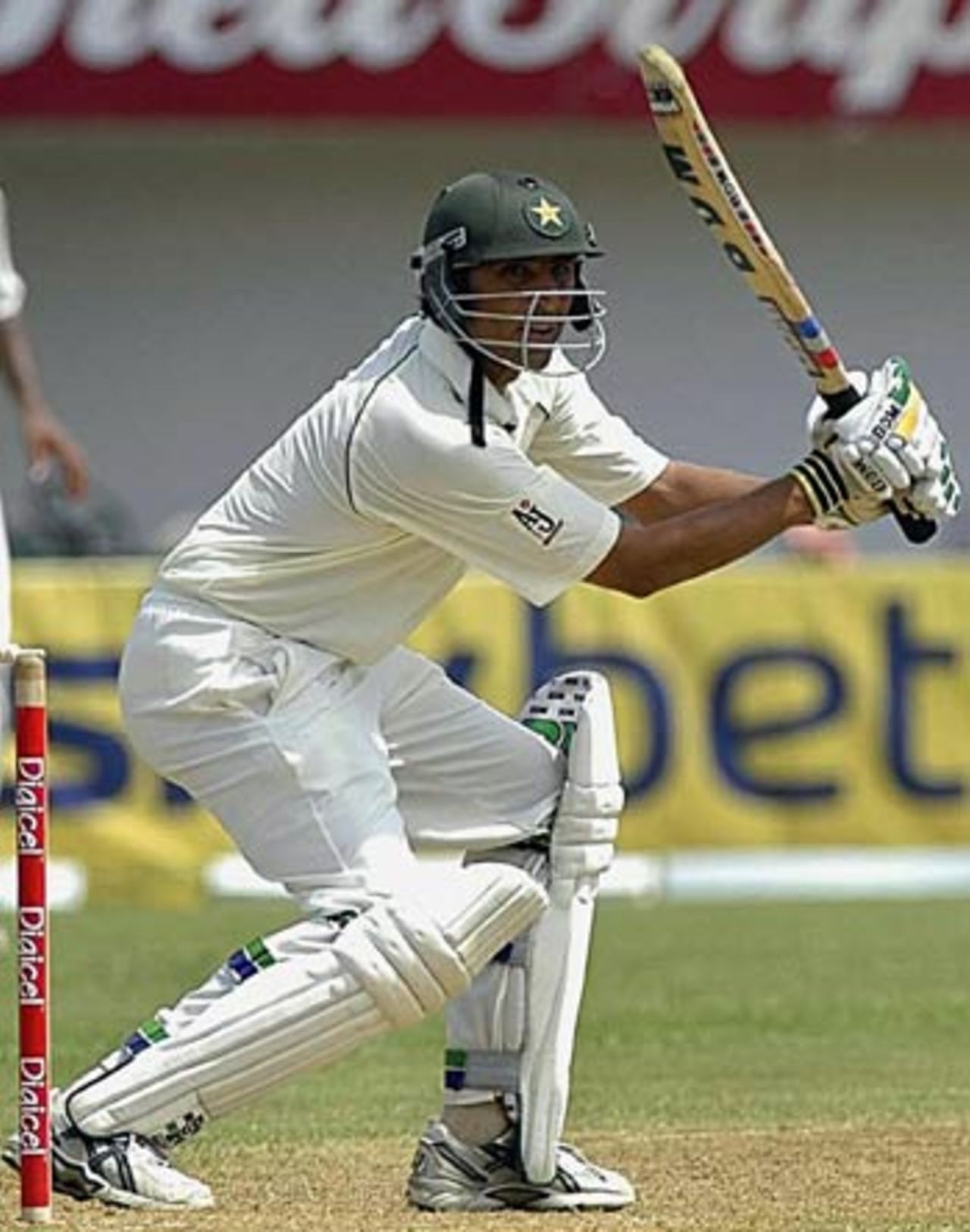 Younis Khan glides one on the off side, West Indies v Pakistan, 2nd Test, Jamaica, June 3, 2005