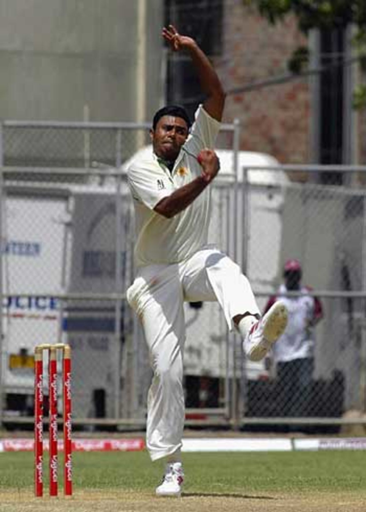 Danish Kaneria bowls before he was removed from the attack, West Indies v Pakistan, 2nd Test, Jamaica, June 5