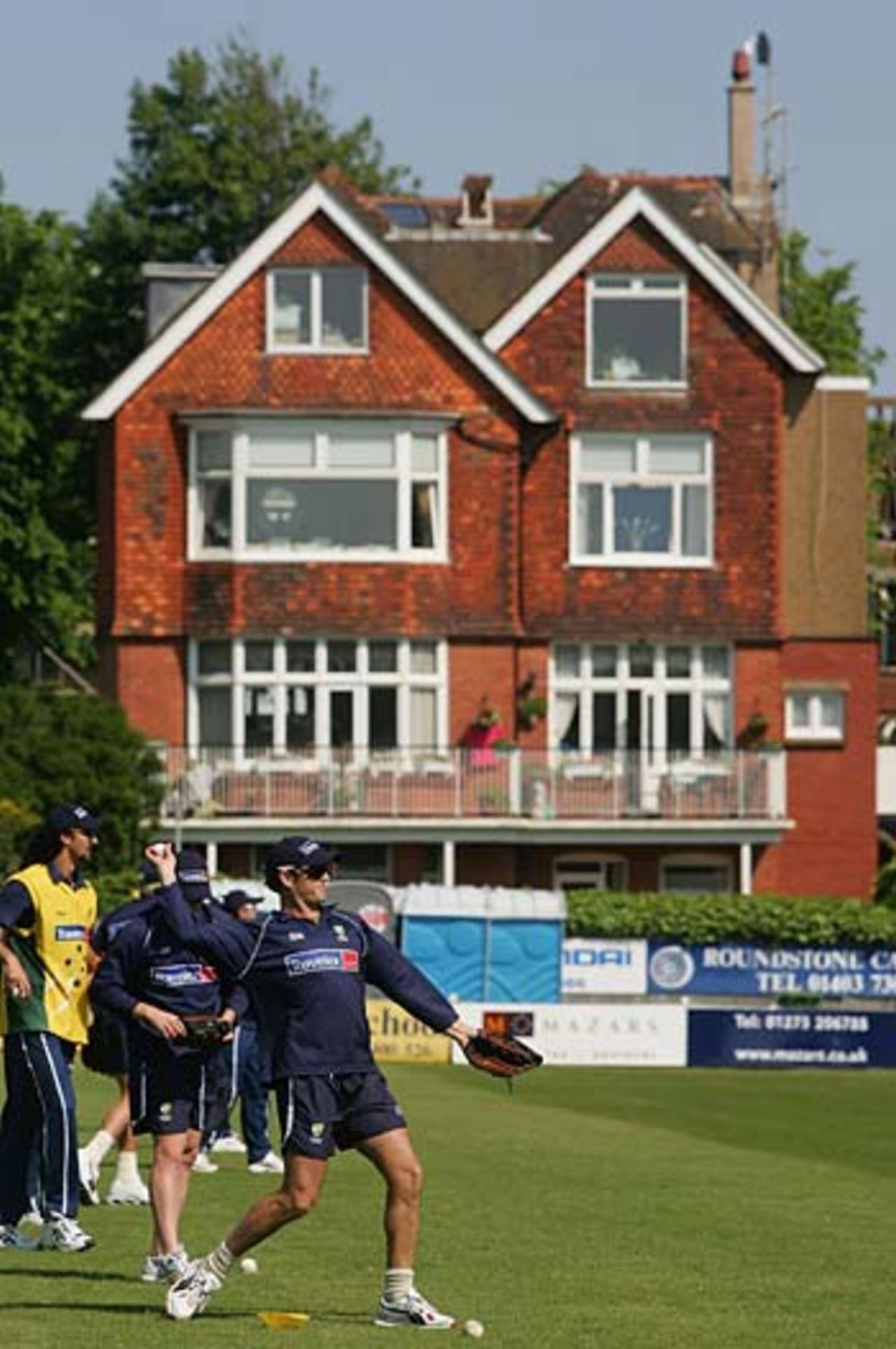 The Australians loosen up at Hove, June 8, 2005