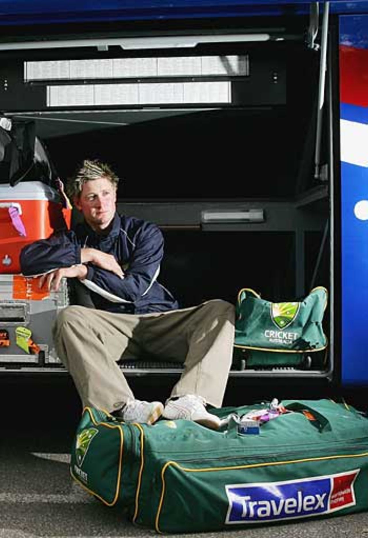 Michael Clarke after having most of his kit stolen ahead of the Twenty20 international, June 12
