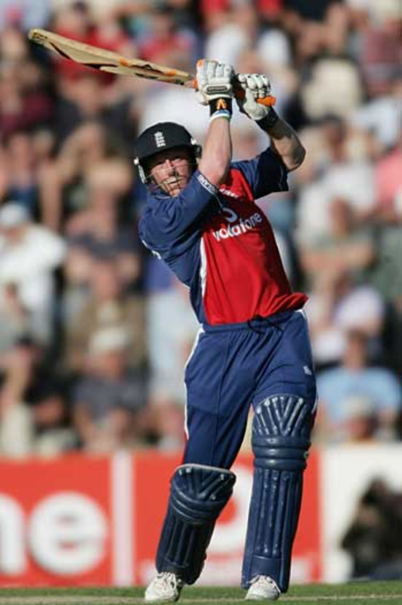 Paul Collingwood drives during his 46 from 26 balls, England v Australia, Twenty20, The Rose Bowl, June 13