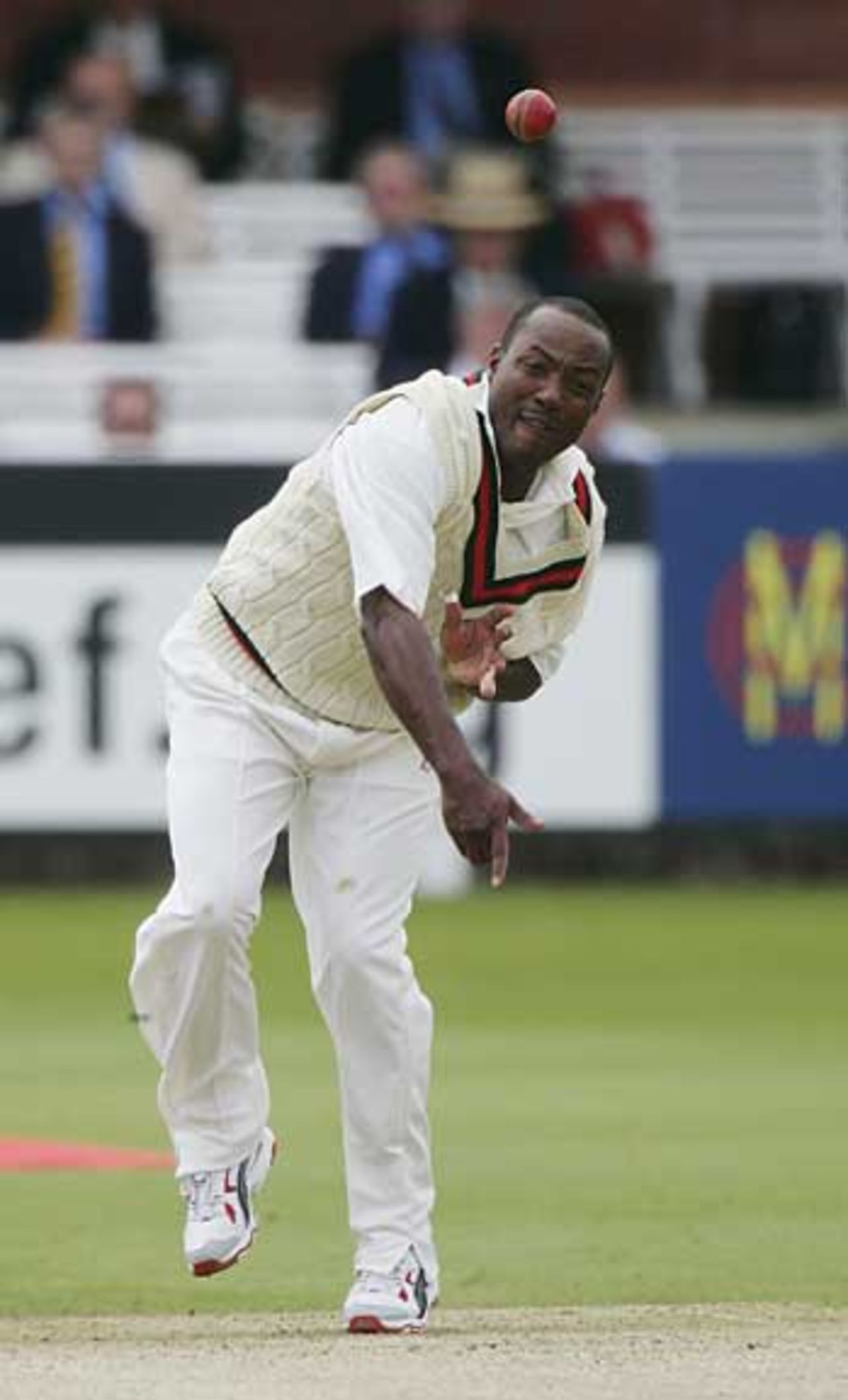Brian Lara has a rare bowl, MCC v International XI, Tsunami Appeal, Lord's, June 14