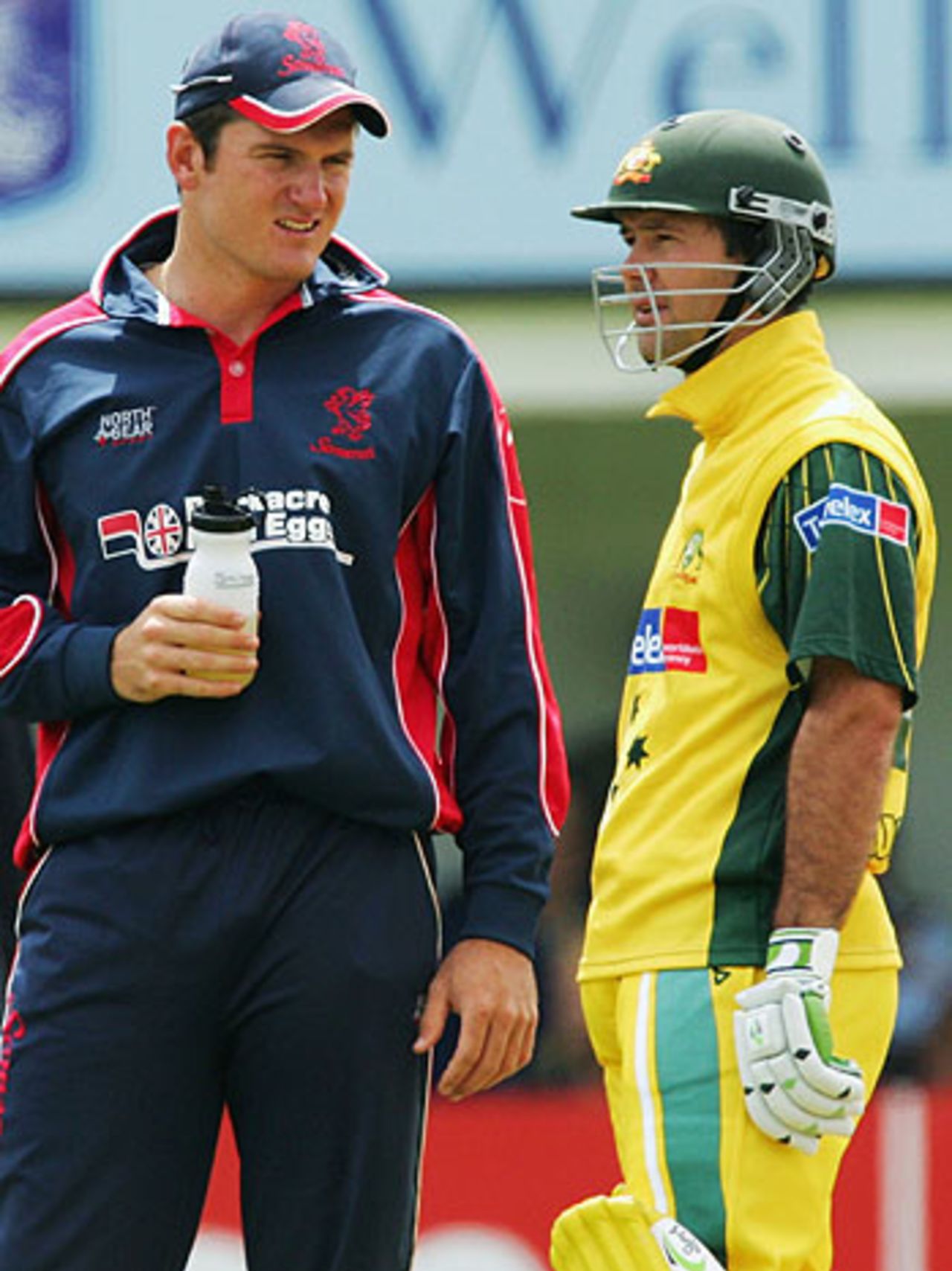 Graeme Smith and Ricky Ponting, Somerset v Australians, Taunton, June 15, 2005