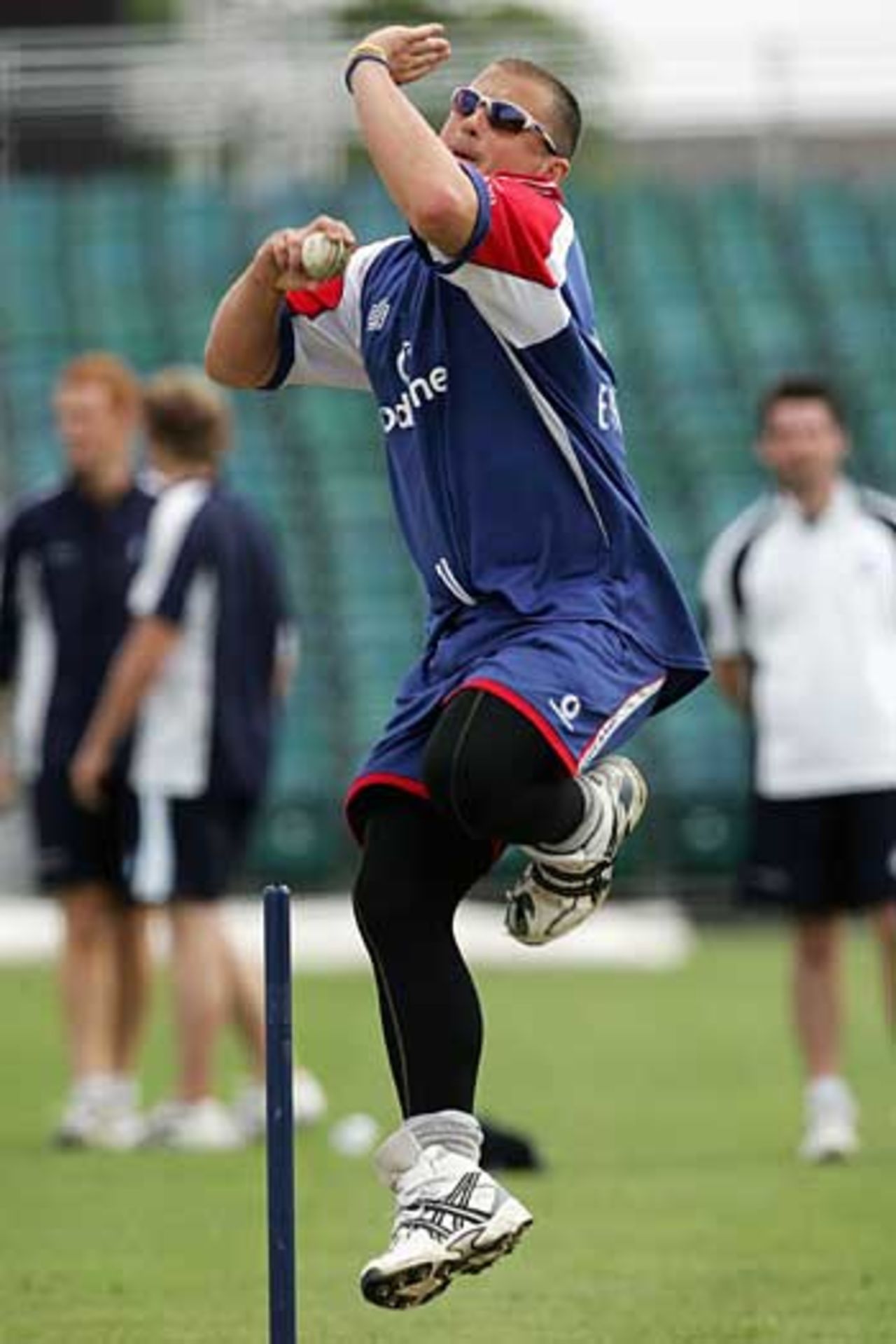 Darren Gough practices at Bristol ahead of playing Australia at the NatWest Series, June 18