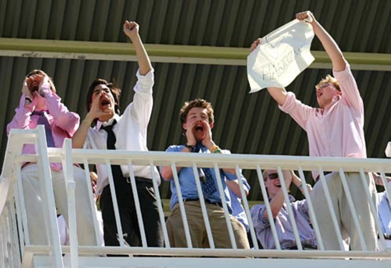 Harrow supporters in good voice, Eton v Harrow, June 18, 2005