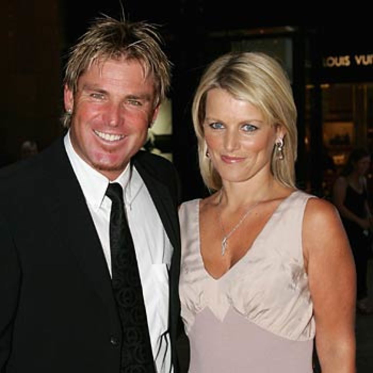 Shane Warne and his wife Simone, January 2005
