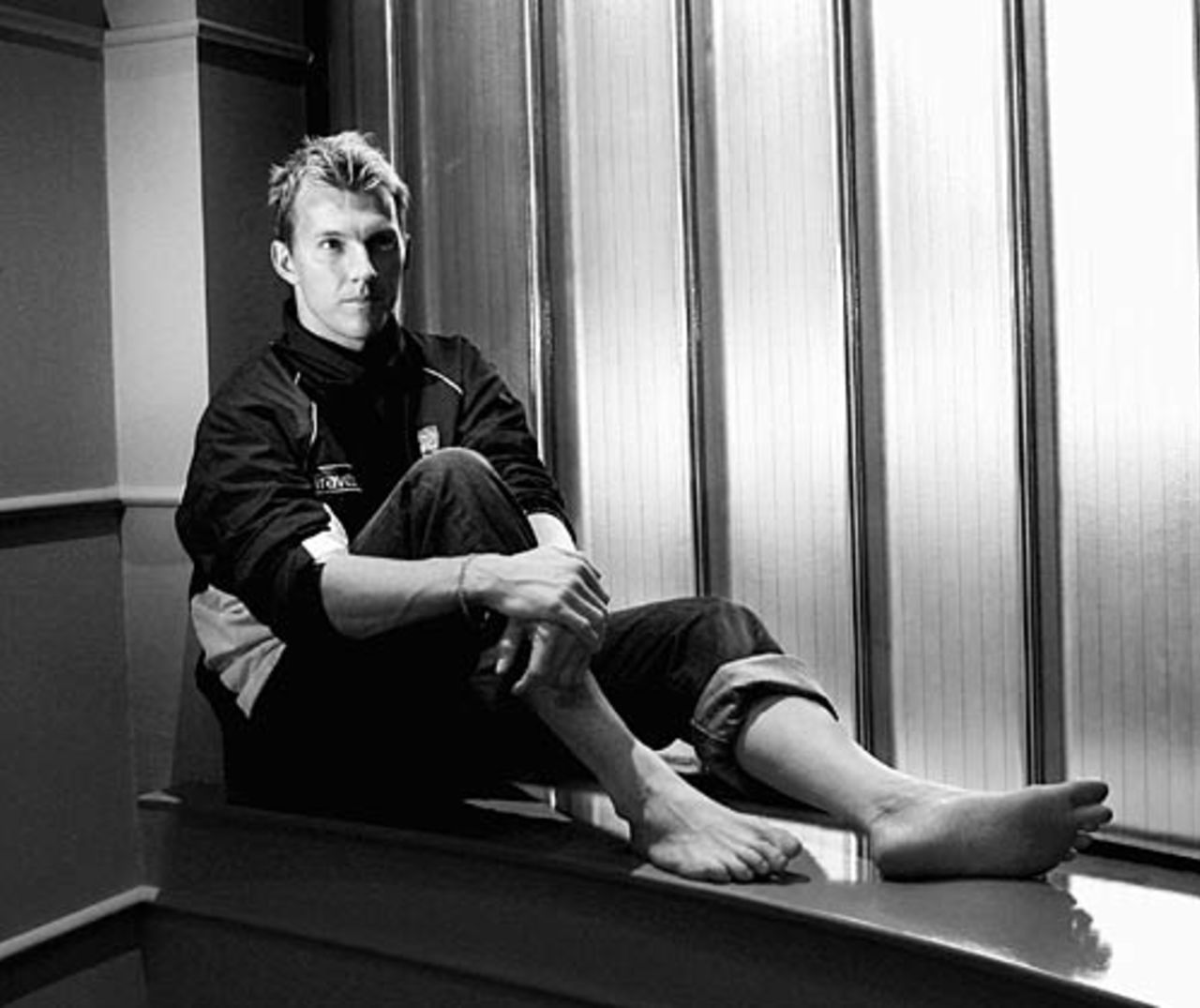 Brett Lee poses at the Malmaison Hotel, June 24, 2005