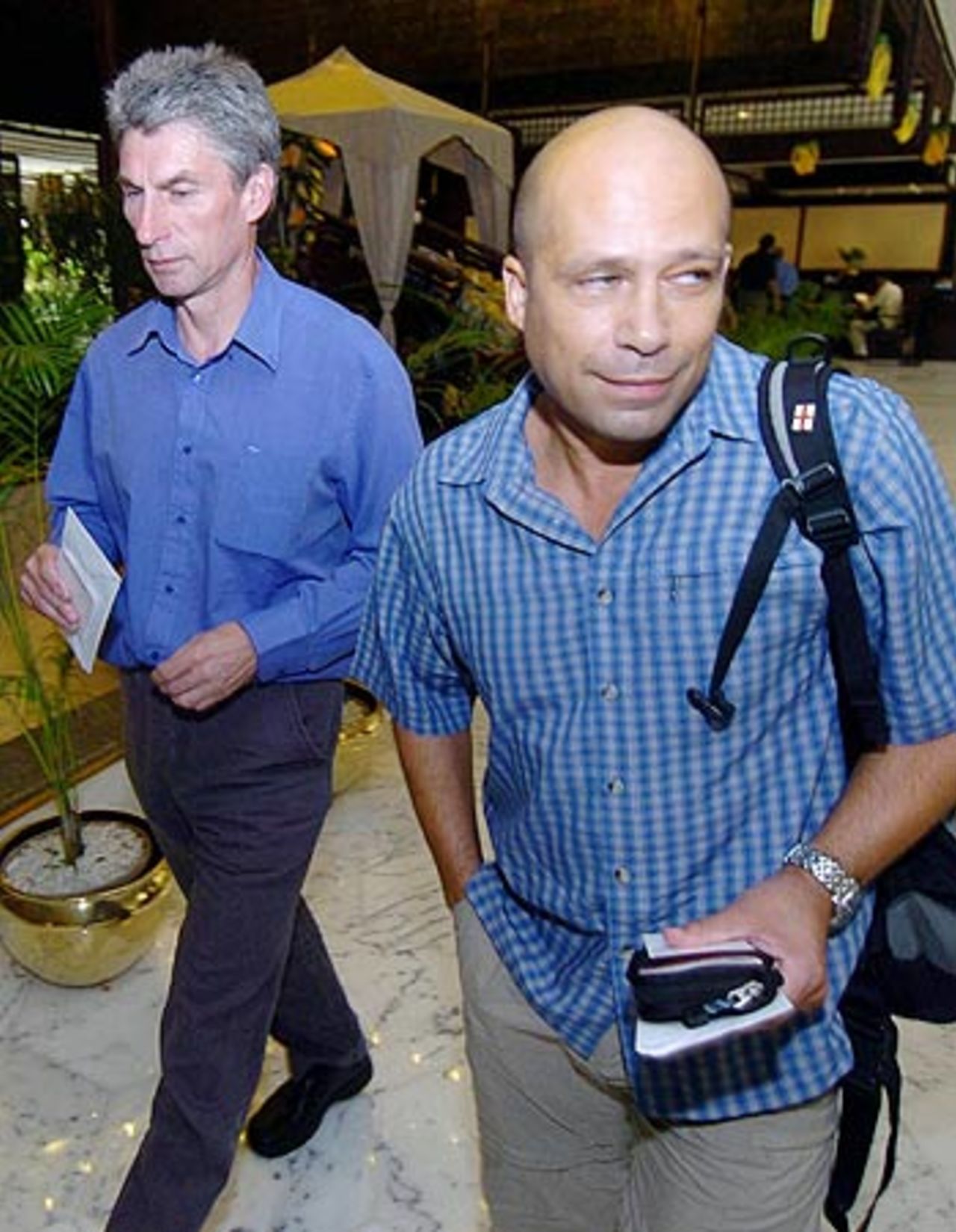 English security experts arrive in Karachi to inspect the security arrangements, June 27, 2005