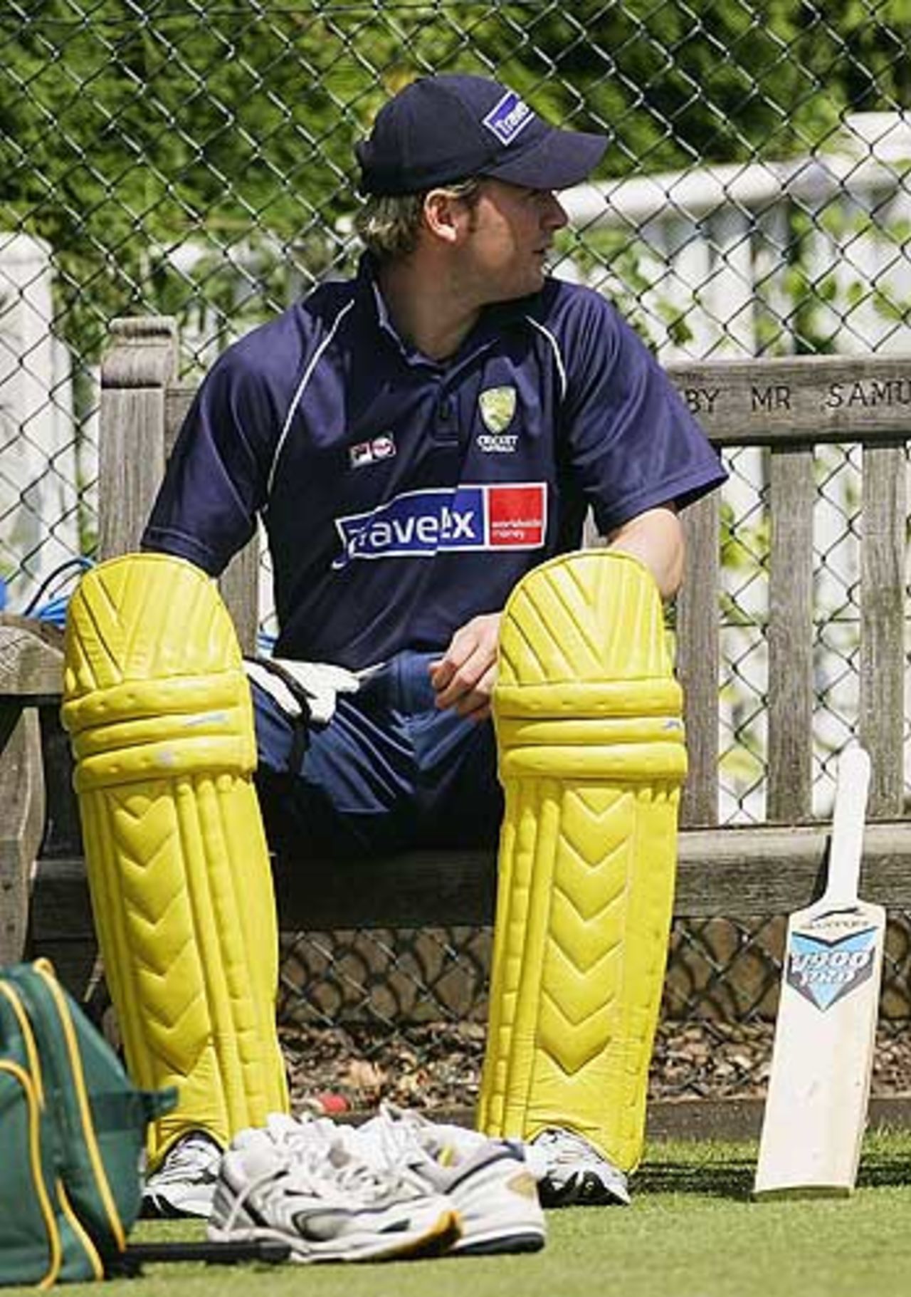 Michael Clarke in the Edgbaston nets, England v Australia, NatWest Series June 27, 2005