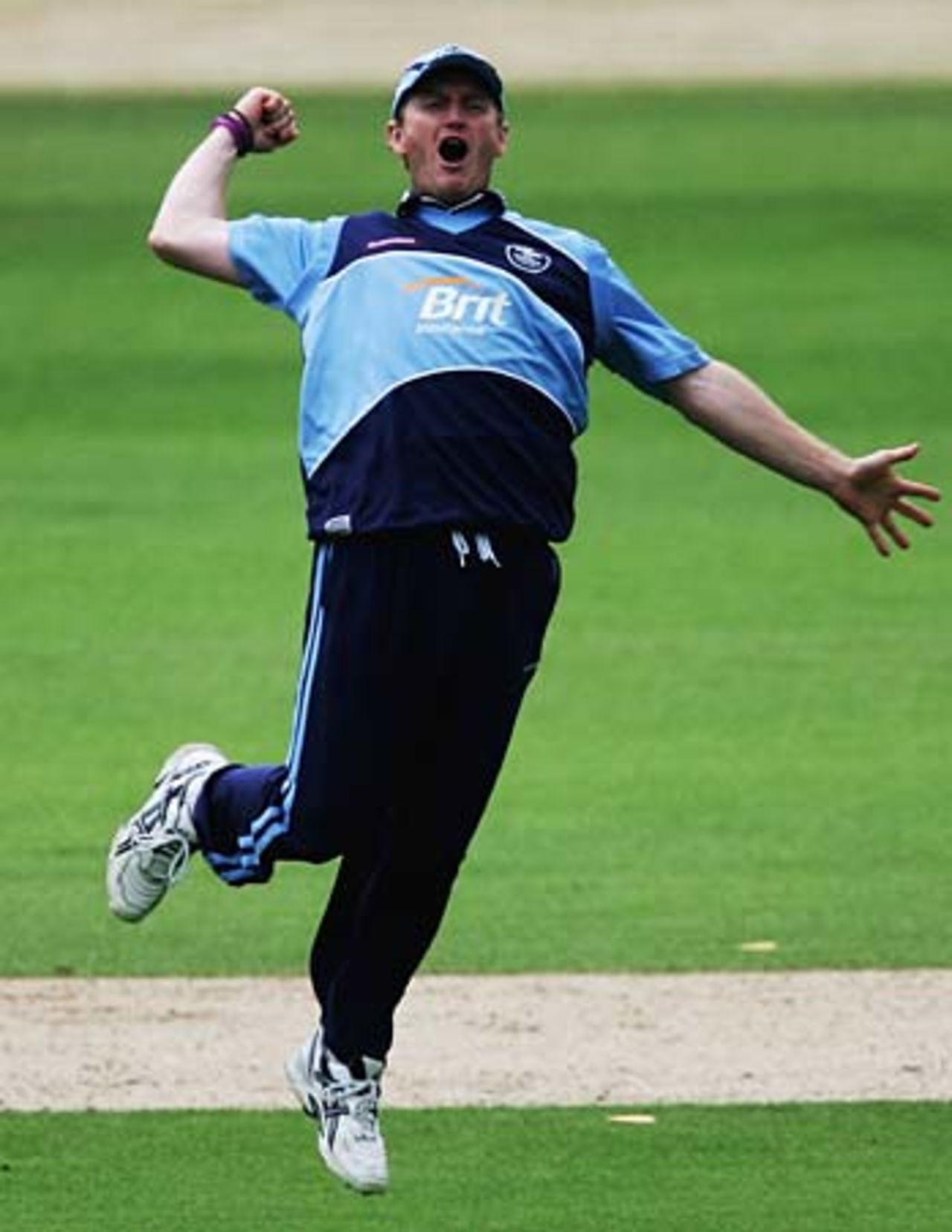 Ali Brown celebrates after catching Ed Smith, Surrey v Middlesex, The Oval, June 28, 2005
