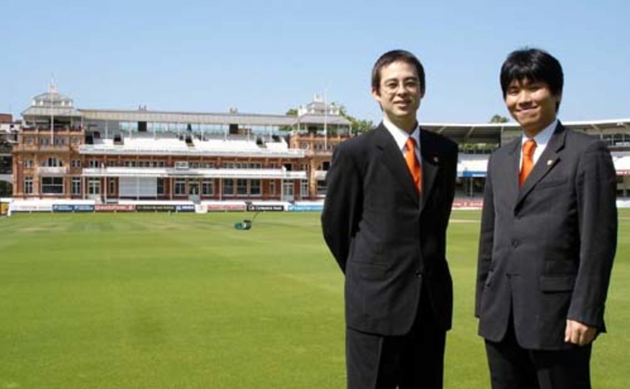 JCA Chairman Takao Ito (right) with fellow JCA Board Member Naoki Miyaji just after the announcement at Lord's