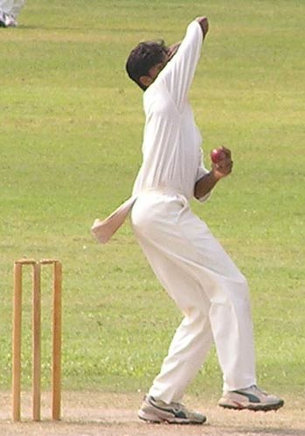 Sajeewa Weerakoon in action, Sri Lanka A v West Indies A, 2nd Test, Colombo, July 1