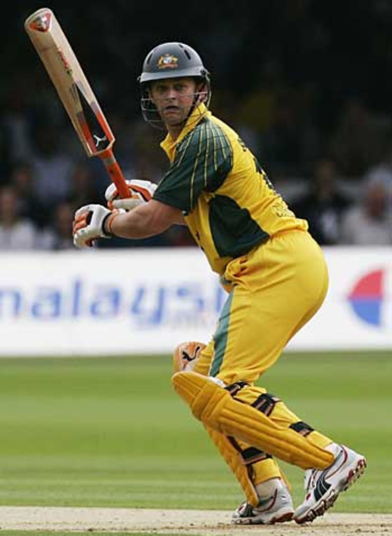 Adam Gilchrist watches an edge fly through the slips, England v Australia, NatWest Series final, Lord's, July 2