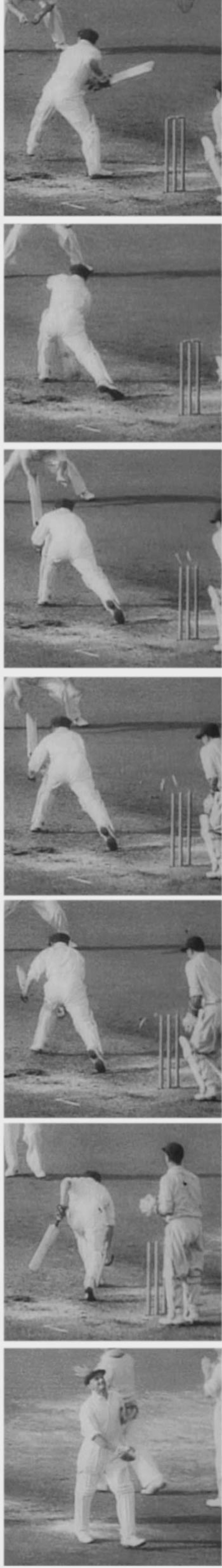 Don Bradman's Test career ends with a duck at The Oval, England v Australia, 5th Test, The Oval, August 1948