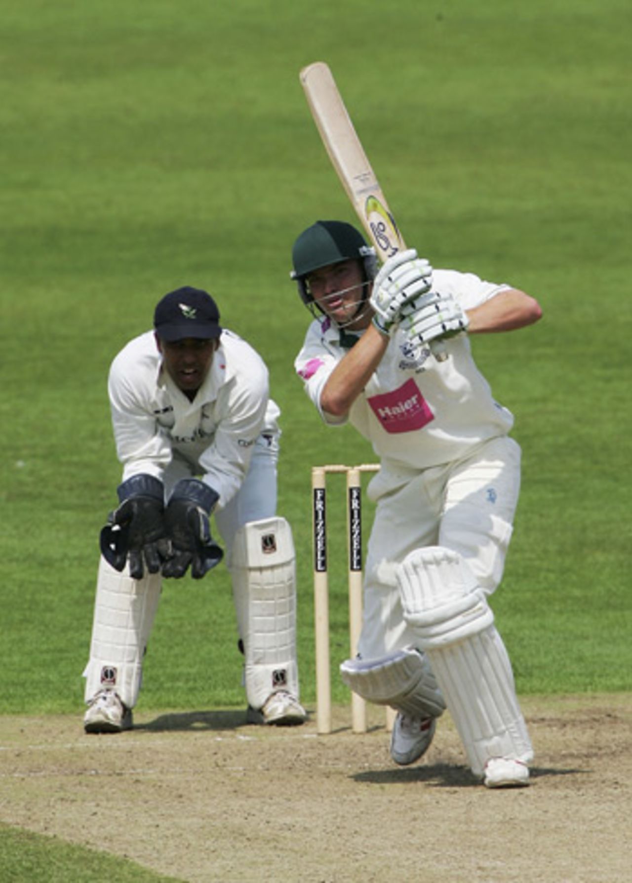 Stephen Moore drives through the off side, Worcestershire v Yorkshire, Worcester, July 8, 2005