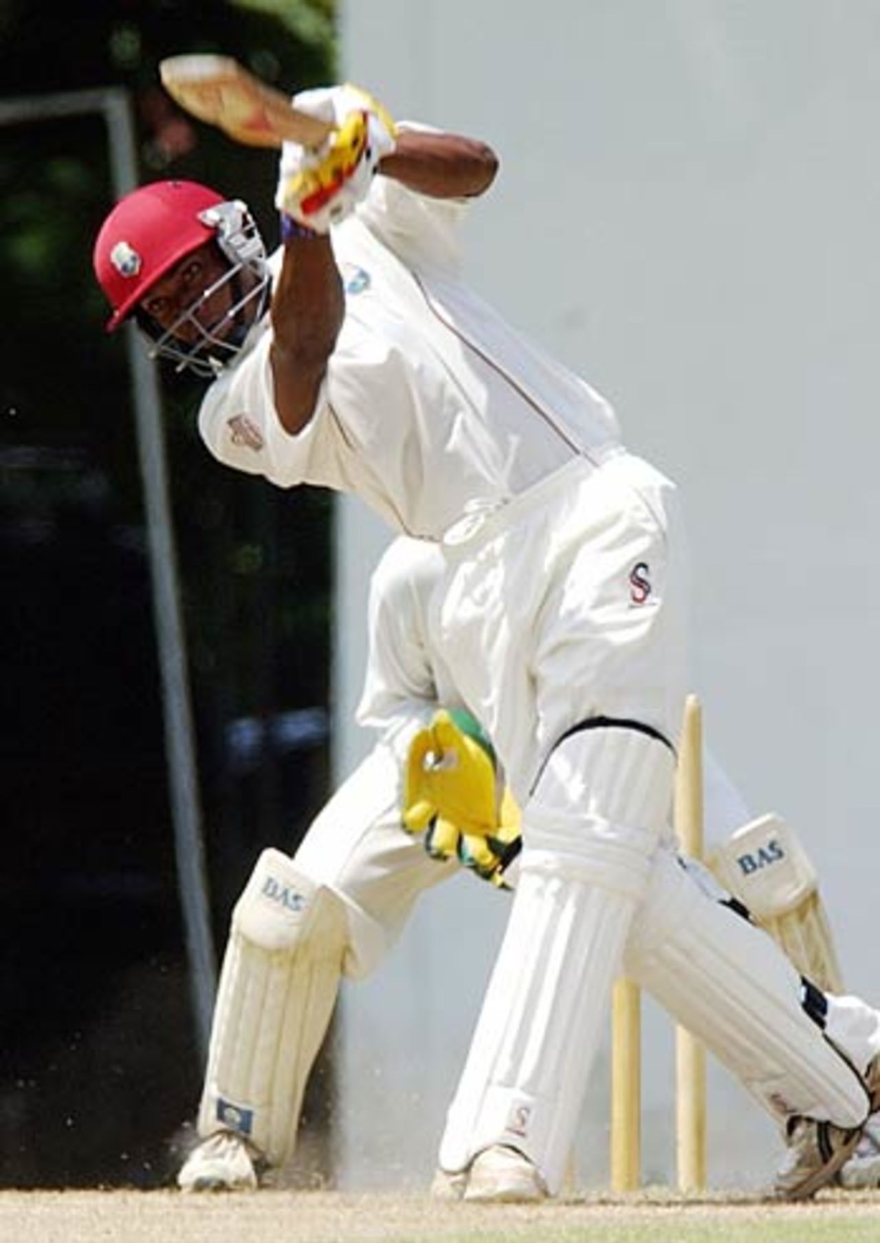 Sylvester Joseph on the attack, Sri Lankan Board President's XI v West Indians, Colombo, July 9, 2005